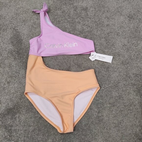 Calvin Klein Other - Calvin Klein Asymmetrical Bikini - Pink and Peach Size Medium Summer Beach